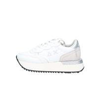 SUN68 Sneaker Running Big Ally in Pelle/Ecopelle Bianco Panna Donna D25SU06 Z44215 37