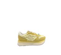 Sun68 - Sneakers High Top in Tela con Frange - - Shoes - Donna - Giallo - 39 EU