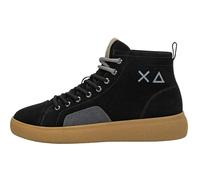 SUN68 Sneakers Uomo Luis Mid in Suede Nero