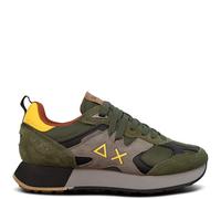 SUN68 - Sneakers verde con riporti grigi per uomo