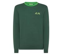 SUN68 Sun 68 Maglia Pullover Round Big Elbow Detail Verde Scuro - Small