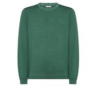 SUN68 Sun 68 Maglia Round Vintage Plain in Lana Merino Verde Scuro - Small