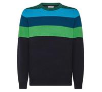 SUN68 Sun 68 Maglione Round Stripes Fancy Warm Navy Blue - Large