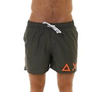 Sun68 Swim Pant Solid Big Logo Verde Uomo