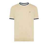 Sun68 - T-Shirt Maglia Dettagli a Righe M/C - - Tops - Uomo - Beige - XL
