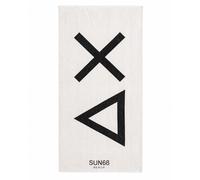 SUN68 Telo Mare 34110 Maxi Logo Cotone Bianco Taglia Unica