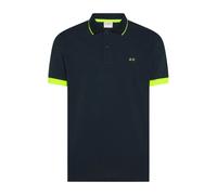 Sun68, ,Tops ,Uomo ,Blu ,2XL Polo Small Stripe Fluo S/S