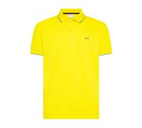 Sun68, ,Tops ,Uomo ,Giallo ,M Polo Small Stripe on Collar S/S