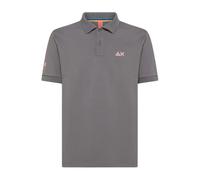 Sun68, ,Tops ,Uomo ,Grigio ,2XL Polo Grigia a Maniche Corte in Cotone