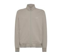 SUN68 Track Zip Piquet Small Stripes Fleece Stone F35111 98 XL