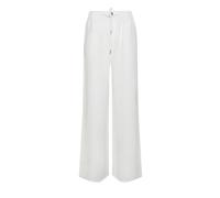 Sun68, ,Trousers ,Donna ,Bianco ,M Pantaloni in Lino con Coulisse
