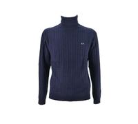 SUN68 Uomo Dolcevita Turtle Cable Navy Blue 07, XL