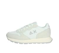 Sun 68 Sneakers Donna Ally Glitter Textile Bianco Glitter Argento Taglia 37