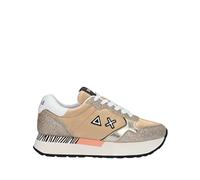 SUN68 Z33222 Kelly Glitter Oro Scarpe Sportive per Donna in Tessuto e Glitter con Zeppa Alta (Taglia 36)