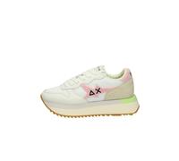 SUN68 Z35215 Sneakers Con Lacci In Tessuto/camoscio Da Donna BIANCO/ROSA 36