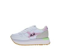 SUN68 Z35215 Sneakers Con Lacci In Tessuto/camoscio Da Donna BIANCO/ROSA 41
