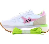 SUN68 Z35215 Sneakers con Lacci in Tessuto/camoscio da Donna Bianco/Rosa 41