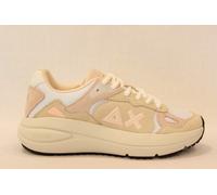 SUN68 Z35219 VENUS SUEDE ginnastica donna pelle beige e tessuto bianco 31