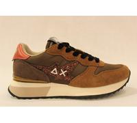 SUN68 Z45217 STARGIRL GLITTER LOGO ginnastica donna pelle e tessuto marrone 08
