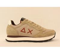 SUN68 Z46101 TOM SOLID ginnastica uomo in pelle e tessuto beige scuro 77