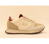 SUN68 Z46208 ALLY WINTER ginnastica donna in pelle e tessuto bianco panna 31