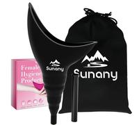 Sunany Orinatoio Portatile Donna,Orinatoio Femminile Imbuto in Silicone per Donne in Piedi Fino a Pipì,Riutilizzabile urinatoio Donna,Adatto per All'aperto, attività, Campeggio, Viaggio(Nero)