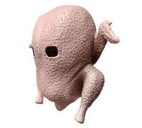 SunaOmni Costume da tacchino, maschera di pollo simulata in lattice a testa intera, maschera di animale divertente, costumi di Halloween per il Ringraziamento, Carnevale, Cosplay, festa, di pollo