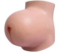 SunaOmni Pancia Finta per Gravidanza, 6-8 Mesi, Pancia Finta per Gravidanza, Artificiale in Silicone Realistico, Morbida al Tatto, indossabile, Body per la Performance dell'attore, maternità
