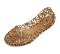 SUNAVY - Sandali da Donna con cavità Piatte, in Gel Morbido e plastica (EU35 - EU40), Oro (Gold), 38 (37 EU - 240 mm)