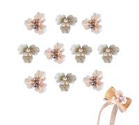 Sunbbingsp 10 bottoni con strass, perline e fiori, con strass, per la creazione di gioielli, per la creazione di matrimoni, decorazioni fai da te