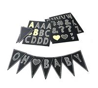 SUNBEAUTY Festone con Lettere Dell'Alfabeto Fai da te Colore nero per Feste