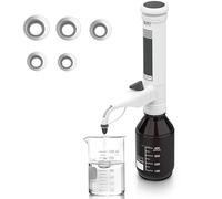 SUNBGRPYE Dosatore per Bottiglie da Laboratorio, Dosatore per Liquidi, Dosatore per Liquidi Regolabile da 0,5 A 60 ml, con Doppia Valvola, Display di Misurazione, Attrezzatura da Laboratorio,2-10ml
