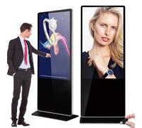 SUNBGRPYE Lettore Pubblicitario da Pavimento, Display per Segnaletica Digitale, Touch Screen HD 1080P, con Ingresso WiFi/USB / RJ45 + Riconoscimento Disco U, più modalità di Schermo Diviso,43in