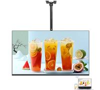 SUNBGRPYE Macchina Pubblicitaria Sospesa, Display per Segnaletica Digitale da 32-55″, Supporta Schermo Diviso + WiFi + Interruttore Timer, Ristorante/Bar/Cartellone Pubblicitario da Parete,1PCS-50in