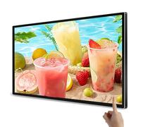 SUNBGRPYE Macchina Pubblicitaria Touch da Parete, Display per Segnaletica Digitale, Telecomando + Schermo Diviso Intelligente + Ciclo Automatico, Schermo Promozionale LCD Ultra HD 2K,55in