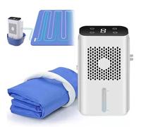 SUNBGRPYE Materasso Raffreddato Ad Acqua, Sist-ema di Raffreddamento del Letto Silenzioso, 2 velocità del Ve-nto Regolabili, con Timer + Serbatoio dell'Acqua Visibile, per Casa, Dormitorio,Single