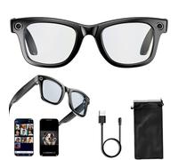 SUNBGRPYE Occhiali Intelligenti Ai, Foto/Video, Riconoscimento Fotografico Ai/Domande E Risposte Ai, Chiamate/Musica/Telefonate Bluetooth, Chat Tramite GPT, Occhiali Intelligenti Ai Unisex B