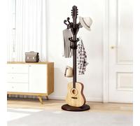 sunbiaouk Appendiabiti a forma di chitarra, appendiabiti da ingresso, organizer da terra, per camera da letto, ufficio, vestiti, giacche, borse, ombrelli(B)