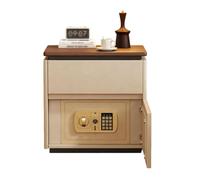 sunbiaouk Comodini in legno con cassetto, tavolino d'appoggio | Comodino con cassaforte nascosta, ideale per camera da letto e soggiorno(Beige,45*40*52cm)