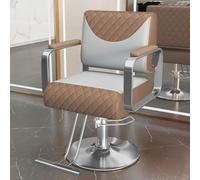 sunbiaouk Poltrona da barbiere da salone, poltrona da styling idraulica, poltrona da spa con altezza regolabile e girevole a 360°, con design a pedale, per parrucchieri, barbieri, centri estetici(D)