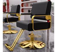 sunbiaouk Poltrona da parrucchiere idraulica professionale, altezza regolabile, con poggiapiedi, schienale ampio, per barbiere, parrucchiere, salone di bellezza(E)