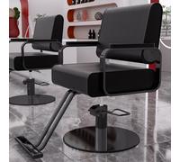 sunbiaouk Poltrona da parrucchiere idraulica professionale, altezza regolabile, con poggiapiedi, schienale ampio, per barbiere, parrucchiere, salone di bellezza(A)