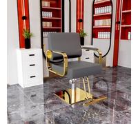 sunbiaouk Poltrona da parrucchiere, poltrone da salone con pompa idraulica regolabile, cuscino del sedile spesso e schienale confortevole, attrezzatura per salone di bellezza per parrucchieri(C)