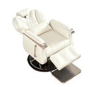 sunbiaouk Poltrona idraulica robusta e reclinabile per barbieri e parrucchieri; ideale per saloni di bellezza, spa e aree reception.(White)