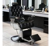 sunbiaouk Poltrona professionale per parrucchieri e saloni di bellezza, dotata di sistema idraulico resistente e ideale per accogliere i clienti in diversi ambienti.(Black)