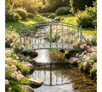 sunbiaouk Ponte pedonale Decorativo ad Arco in Metallo per Giardino Zen