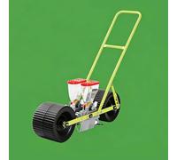 sunbiaouk Seminatrice di precisione da Giardino, seminatrice per ortaggi a Spinta Manuale, con Regolazione della profondità e Lama aratrice Robusta; seminatrice a Spinta con 6 Dischi per la Semina.