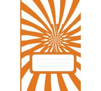 Sunburst Pattern Lined Notebook: Orange and White Hardcover Journal for Notes, Writing, and Daily Planning
