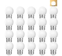 Suncan 20 pezzi LED E27 1W, base a vite E27 1W Lampadina LED Lampa per la decorazione delle vacanze, lampada LED per ghirlanda luminosa, AC 220V, bianco caldo 2700K