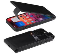 Suncase Custodia Flip Style In Vera Pelle Nero Per Fairphone 6
